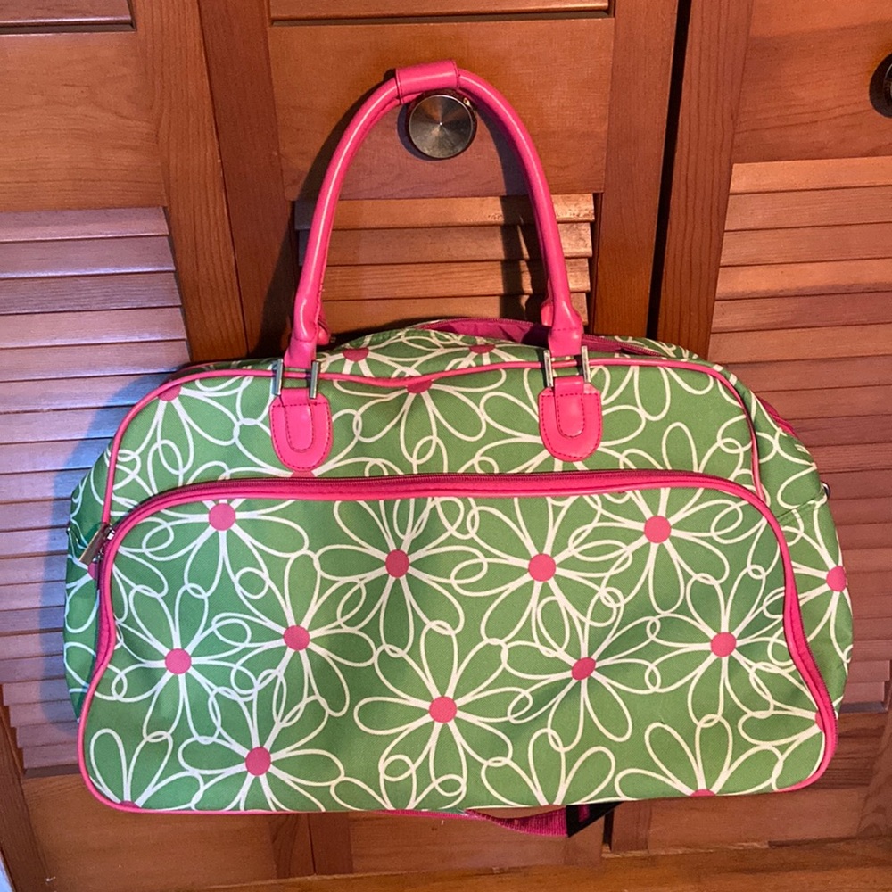 Pink and Green Flower Weekender